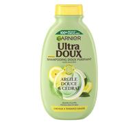 GARNIER - Shampooing Purifiant pour Cheveux Gras, Fraîcheur Ultra Douce à l’Argile et Cédrat (300 mL) - Le Lot De 3