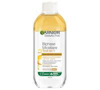 GARNIER Skin Active - Biphase Micellaire - Tout-en-1 - Nettoie, Démaquille & Apaise - Visage, Yeux, Lèvres - Enrichie En Micelles & Huiles - Vegan & Cruelty Free - Tous Types de Peaux - 400 ml