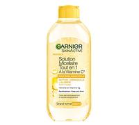 GARNIER Skin Active - Eau Micellaire Tout-En-1 - Nettoie, Démaquille & Illumine - Micelles & Vitamine C - Visage, Yeux, Lèvres - Peaux Ternes en Manque D'Éclat - 400 ml
