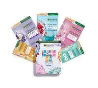 GARNIER Skin Active - Lot De 5 Masques Tissu Hydra Bomb - Visage & Yeux - Hydratation, Éclat & Nutrition - Acide Hyaluronique - Peaux Fatiguées, Ternes ou Désydratées - x5