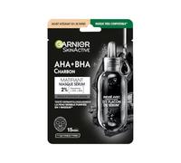 GARNIER Skin Active - Masque Visage Tissu Charbon Végétal - Réducteur De Pores & Hydratant - Charbon Pur, Acide Hyaluronique, LHA & Algue Brune - Vegan & Cruelty Free - Peaux Sensibles - x1