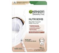 GARNIER Skin Active - Masque Visage Tissu Nutri Bomb - Nutrition Intense & Revitalisant - Lait de Coco & Acide Hyaluronique - Vegan & Cruelty Free - Peaux Sèches & Fatiguées - x1