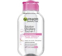 GARNIER Skin Active - Solution Micellaire Tout En 1 - Nettoie, Démaquille, Apaise - Micelles Et Glycérine Végétale - Sans Parfum - Vegan & Cruelty Free - Visage, Yeux, Lèvres - Peau Sensible - 100 ml