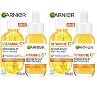 GARNIER Skin Active Vitamine C - Sérum Éclat Anti-Taches Brunes - Soin Visage à 4% Niacinamide, Vitamine C, Acide Salicylique & Melasyl - Vegan & Cruelty Free - Tous Types de Peaux - 30 ml