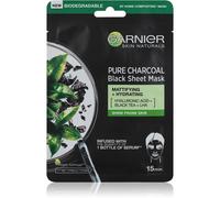 Garnier Skin Naturals Pure Charcoal Masque Tissu Noir À L'extrait De Thé Noir 28 G