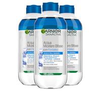 Garnier SkinActive Eau Micellaire Biphasée à l'Eau Micellaire à Bleuet pour Yeux et Peaux Sensibles, Elimine le Maquillage Waterproof, Nettoie Sans Rinçage - 3 Flacons de 400 ml