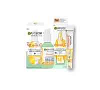Garnier SkinActive - Lot de 2 boosters de vitamine C Glow Booster - Soin des yeux anti-fatigue et crème sérum - Pour une peau rayonnante et uniforme et pour soulager les signes de fatigue