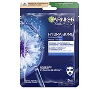 Garnier SkinActive Masque Tissu Nuit Réparateur Bleuet Acide Hyaluronique | Infusé sérum concentré, Hydrate et répare 15 min, Application soir avant sommeil, Eau marine