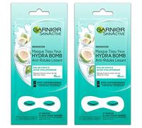Garnier Skinactive Masque Tissu Yeux Hydrabomb Anti-Ridules Lissant 6 g - Lot de 2
