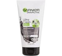 Garnier SkinActive Nettoyant visage 3 en 1 au charbon de bois, gommage et masque, 130 ml