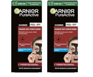 Garnier - SkinActive - Pure Active - Masque Peel-Off Anti-Points Noirs - Peaux Grasses à Imperfections - 50 ml (Lot de 2)