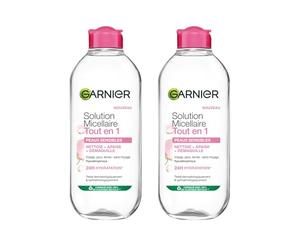 Garnier - SkinActive - Solution Micellaire Tout en Un - Peaux Sèches et Sensibles - Grand Format 400 ml (Lot de 2)