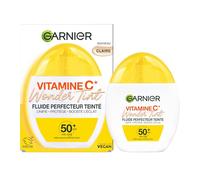 GARNIER - SkinActive Vitamine C - Fluide Perfecteur Teinté Wonder Tint SPF50+ - Soin Teinté Visage Protecteur - Unifie, Protège, Illumine, Hydrate & Réduit les Taches Brunes - Teinte Claire - 40 ml