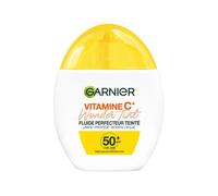 GARNIER - SkinActive Vitamine C - Fluide Perfecteur Teinté Wonder Tint SPF50+ - Soin Teinté Visage Protecteur - Unifie, Hydrate & Réduit les Taches Brunes - Tous Types de Peaux - Teinte Claire - 40 ml