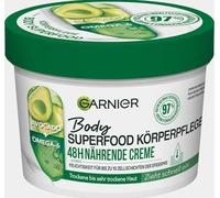 Garnier Soin nourrissant pour le corps pour peau sèche, beurre corporel à l'avocat et aux oméga 6, pour jusqu'à 48 heures d'hydratation, super aliment corporel, 2 x 380 ml
