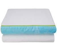 Garnier-Thiebaut BON VOYAGE Drap Plat, Coton, Turquoise, 240 x 300 cm
