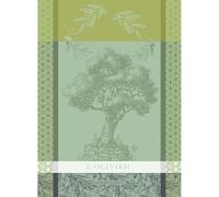 Garnier Thiebaut L'Olivier Vert (L'olivier Vert) Torchon de Cuisine Française 55,9 x 76,2 cm, Coton, Jacquard
