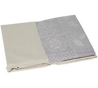 Garnier-Thiebaut SECRET GARDEN Drap Plat, Coton, Gris, 240 x 310 cm