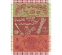 Garnier Thiebaut Torchon spaghetti Pomodoro Basilic 56 x 78 cm en coton