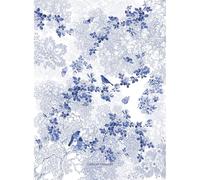 Garnier Thiebaut Voliere Bleu Torchon de Cuisine Coton Lin