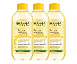 Garnier Tout-en-1 SkinActive Micellair Water avec vitamine C, pour peau mate et irrégulière, sans rinçage, 3 x 400 ml