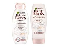 Garnier Ultimate Blends Ensemble shampoing et après-shampooing | Avoine délicate avec crème de riz et lait d'avoine apaisant pour le cuir chevelu sensible et les cheveux fragiles | 360 ml