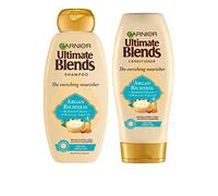 Garnier Ultimate Blends Shampooing & après-shampoing - Huile d'argan et crème d'amande pour cheveux abîmés très secs - Shampoing et après-shampoing - 360 ml
