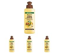 Garnier Ultra Doux À l'Huile d'Avocat et Beurre de Karité - Crème de soin sans rinçage Cheveux buclés à frisés 200 ml (Lot de 4)