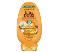 Garnier Ultra Doux Après-Shampooing Huile Argan Camélia Cheveux Secs 360ml | Texture riche fondante, Démêle instantanément, Apporte éclat et douceur, Gamme Huiles Merveilleuses