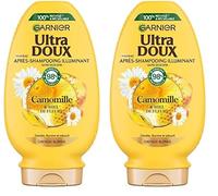Garnier - Ultra Doux Après-Shampooing Illuminant pour Cheveux Blonds Naturels ou Méchés - Démêle et Adoucit - Camomille et Miel de Fleurs - Sans Silicone - Hommes et Femmes - 250 ml