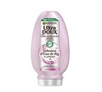 Garnier Ultra Doux - Après-Shampooing Lissant Douceur & Brillance à l'Infusion d'Eau de Riz - Cheveux Rebelles et Indisciplinés - 200 ml