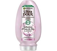 Garnier Ultra Doux Après-Shampooing Lissant Eau de Riz Cheveux 200ml | Amidon nourrissant, Douceur et brillance, Fibre capillaire renforcée, Routine cheveux longs