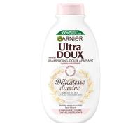 Garnier Ultra Doux - Délicatesse d'Avoine - Shampooing Doux Apaisant - Cheveux & Cuir Chevelu Délicats - Au Lait d'Avoine Bio et à la Crème de Riz - Hypoallergénique - 400 ml