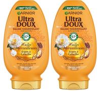 Garnier Ultra Doux Huiles Merveilleuses Après-Shampooing à l'Huile d'Argan & Camélia 360ml - Homme & Femme (Lot de 2)