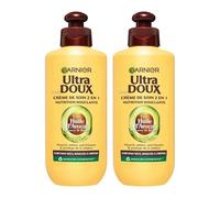 Garnier Ultra Doux Pure Huile d'Avocat & Beurre de Karité pour Cheveux Secs, Bouclés à Crépus - Crème de Soin 2-en-1 Nutrition Bouclante - Homme & Femme - 200ml (Lot de 2)