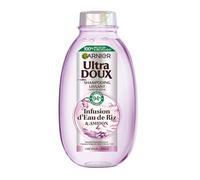 Garnier Ultra Doux – Shampooing lissant Infusion d'eau de riz – Cheveux rebelles – 250 ml