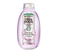 Garnier Ultra Doux - Shampooing Lissant Douceur & Brillance à l'Infusion d'Eau de Riz - Cheveux Rebelles et Indisciplinés - 250 ml