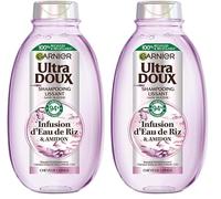 Garnier Ultra Doux - Shampooing Lissant Douceur & Brillance à l'Infusion d'Eau de Riz - Cheveux Rebelles et Indisciplinés - 250 ml