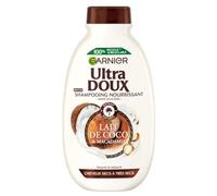 Garnier Ultra Doux - Shampooing Nourrissant - Enrichi en Lait de Coco & Macadamia - Pour Cheveux Normaux, Secs à Très Secs - Sans Silicone - 400 ml