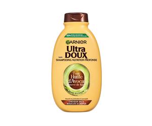Garnier Ultra Doux Shampooing Nutrition Intense pour Cheveux Bouclés et Frisés à l'Huile d'Avocat et au Beurre de Karité - 300 ml