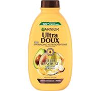 Garnier Ultra Doux - Shampooing pour Cheveux Secs, Bouclés à Crépus - À l'Huile d'Avocat et Beurre de Karité - Texture Crémeuse et Onctueuse - 400 ml - Homme & Femme
