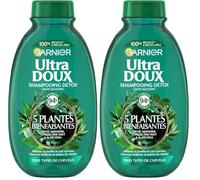 Garnier Ultra Doux Shampooing Purifiant 5 plantes 300 ml (Lot de 2)