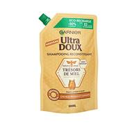 Garnier Ultra Doux Trésors de Miel Eco-Recharge Shampoing Reconstituant au Miel de Fleur d'Acacia/Cire d'Abeille pour Cheveux Fragiles/Cassants