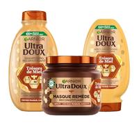 Garnier Ultra Doux Trésors de Miel - Routine Capillaire Reconstituante - Shampooing, Après-Shampooing & Masque - À la Cire d'Abeille & Au Miel d'Acacia - Pour Cheveux Fragiles & Cassants
