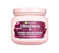 Garnier Ultra Doux Vignes Merveilleuses pour Cheveux Déshydratés - Masque Cheveux Hydratant Régénérant Intense - À l'huile de pépin de raisin - 340 ml - Homme & Femme
