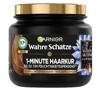Garnier Wahre Schätze Masque capillaire équilibrant au charbon de bois - Pour cuir chevelu gras rapidement et longueurs de cheveux secs - Charbon actif et huile de nigelle - 340 ml