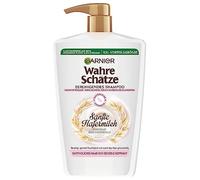 Garnier Wahre Schätze Shampooing apaisant au lait d'avoine doux XXL, apaisant et hydratant, pour cheveux sensibles et cuir chevelu sensible, format maxi 1000 ml
