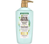 Garnier Whole Blends Après-shampoing hydratant sans paraben pour cheveux normaux à l'eau de noix de coco et aux extraits d'aloe vera