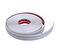 Garniture 3D en PVC haute brillance pour protection des bords de mur, cadre de miroir, joint d'étanchéité au sol et protection des coins (blanc)