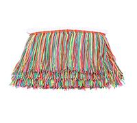 Garniture à franges en chaîne 5 couleurs Glands mélangés Fil de nylon Frange multicolore Décoration de vêtement de maison pour bricolage Décoration de fête artisanale Rose Bleu